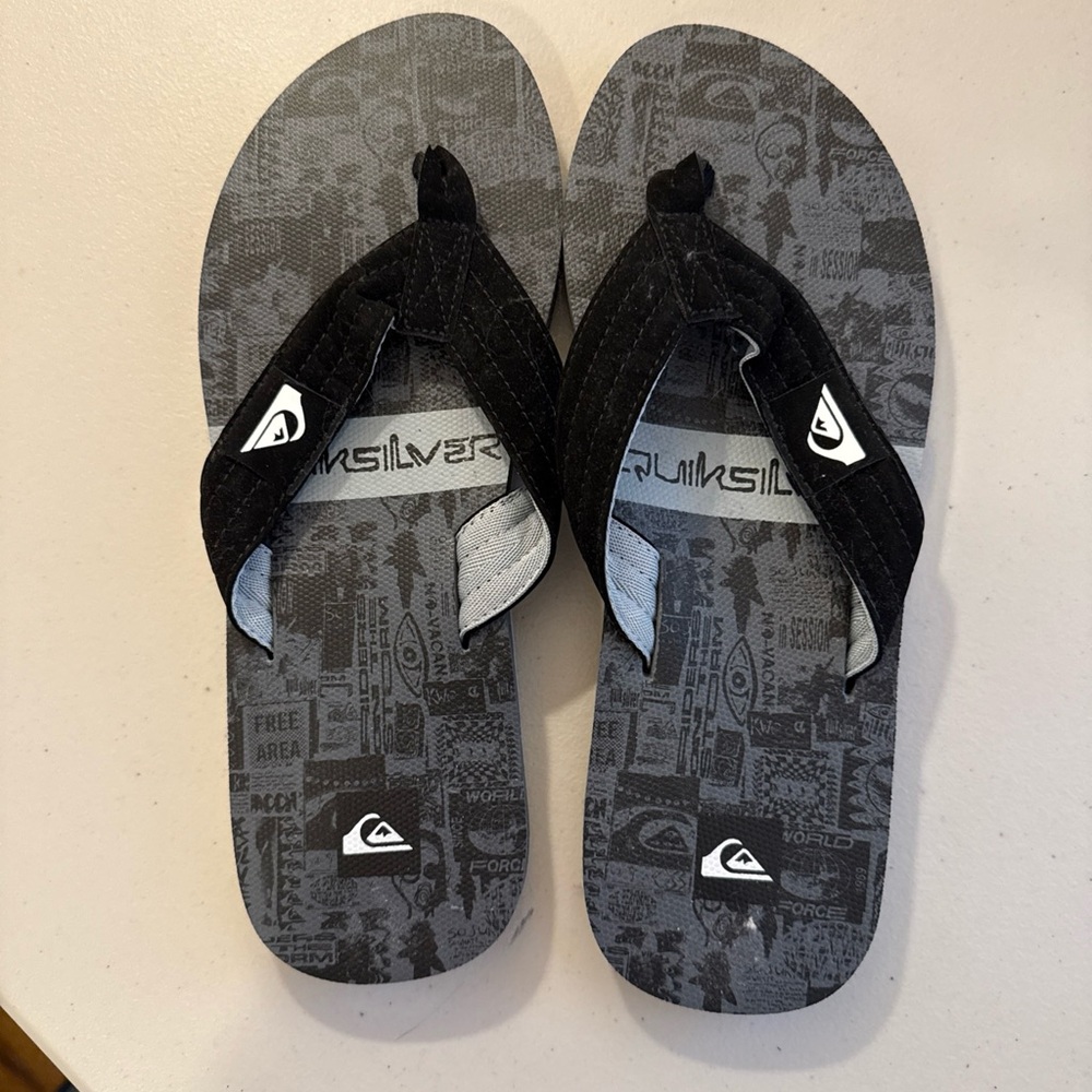 Quiksilver Mens Monochrome Flip Flops